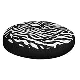 Black and White Zebra Dog Bed Size: 40" Round