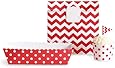 Paper Eskimo Party Decoration Kit, Cherry Red Chevron