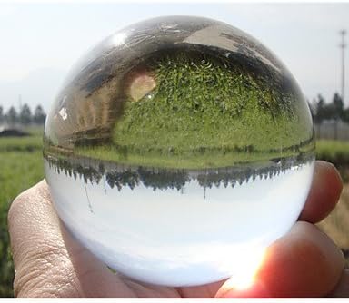 QFJ Clearly Crystal Ball Juggling and Magic Props Toys with a Stand