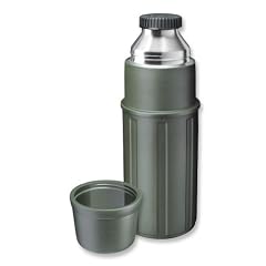 Isosteel VA-9810P Isolierflasche, 1 Liter, mit stabilen Kunststoffmantel, 18/8 Edelstahl, gr�n