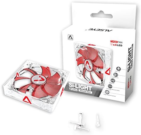 ALSEYE® Si-Light-R 1200 RPM 3pin 12cm Thermal System Solution Cooler Red LED Case Fan