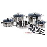 Gourmet Chef 14 Piece Stainless Steel Cookware Set