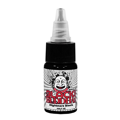 Black Buddha Colors Professional Tattoo Ink Nightmare Black