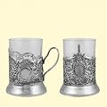 Teeglashalter br�niert (mit Teeglas 200 ml)