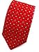 Tie - Red Silk 100% Silk with slight Blue, Beige Patterns