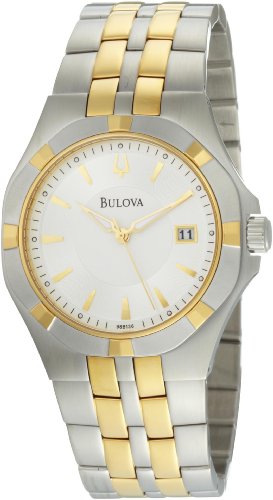 Bulova Mens 98B136 Silver White Dial Bracelet Watch