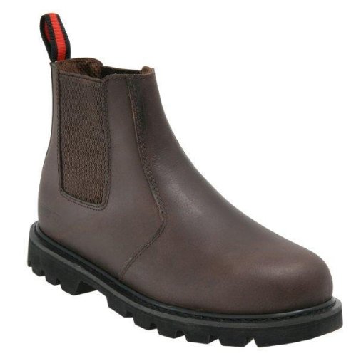 Blackrock Leather Work Safety Dealer Chelsea Boots With Steel Toe Cap And Steel Midsole In Black & Brown (10, Brown)