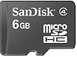 SanDisk - Flash memory card ( microSDHC to SD adapter included ) - 6 GB - Class 4 - microSDHC with MicroMate Reader