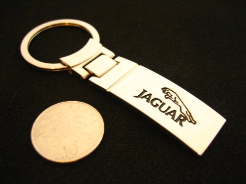Chrome car logo keyring / keychain for JAGUAR (L)