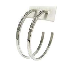 Silver and Crystal Stud Hoop Earrings Fashion Jewelry
