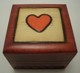 Crazy for You Heart Design Polish Jewelry Keepsake Ring Box