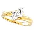 14K Yellow Gold Diamond Engagement Ring - 0.34 Ct.