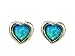 little heart shape Silver studs Set With a heart shape opal stone
