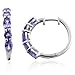 1.57cts Natural Tanzanite hoop style 925 sterling title=