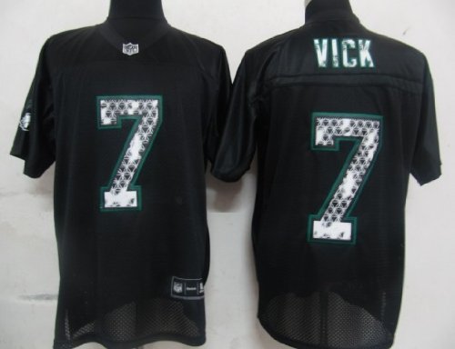 Michael Vick Philadelphia Eagles Black United Stitched Premier Jersey Size 52 XL