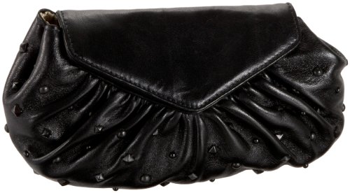 Lauren Merkin Diana Glossy Lambskin Studded Flap Clutch Lauren Merkin Diana Glossy Lambskin Studded Flap Clutch