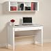Prepac Contemporary Wood Desk with Hutch in White