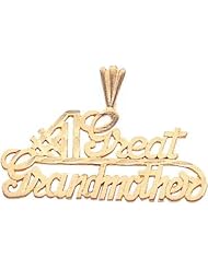 14K Yellow Gold #1 Great Grandmother Charm Pendant