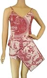 Red Toile French Elegant Design Baby Doll Pajamas Shorts and Camisole set with travel pouch ~ 3 sizes