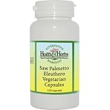 Alternative Health & Herbs Remedies Saw Palmetto Eleuthero Vegetarian Capsules, 120-Count Bottle