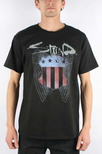 Staind - Mens Patriot T-shirt in Black, Size: Large, Color: Black