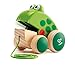 Hape Frog Pull-AlongÂ |Â Wooden Frog Fly Eating Pull Toddler Toy, Bright Colors