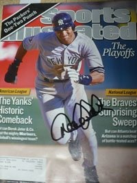 Jeter, Derek (New York Yankees) Autographed/Hand Signed Sports Illustrated (Issued 10/22/01)