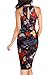 Miusol® Women's Key Hole Sexy Sleeveless Fitted Summer Flare Floral Casual Dress