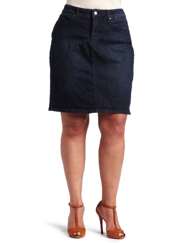 Levi's Women's Plus 512 Perfectly Shaping Skirt, Indigo Velvet, 18 Medium