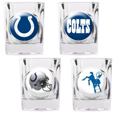 Indianapolis Colts - 4 Piece Square Shot Glass Set w/Individual Logos