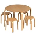 Furniture online: Guidecraft Nordic Table Set- Natural Color
