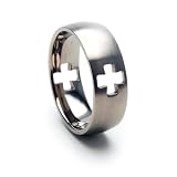 New Designer Titanium Ring w/ Milled Swiss Design, Men'sBands, Engagment Jewelry100% Satisfaction