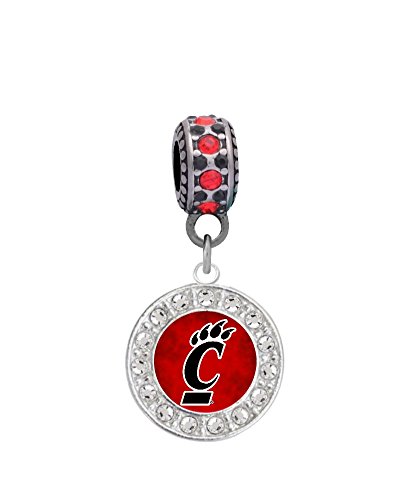 University of Cincinnati Charm Fits Most Bracelet Lines Including Pandora, Brighton, Chamilia, Troll, Biagi, Zable, Kera, Personality, Reflections, Silverado and More ...