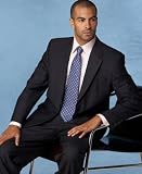 Lauren by Ralph Lauren 2-Button Navy Wool Suit