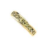 14K Yellow Gold 1 1/2 ct. Channel Set Peridot Ring (Size-6)