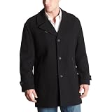 Michael Kors Men's 34" Wool S.B. Car Coat,Black,44R