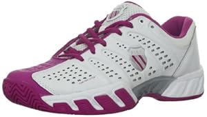 K-Swiss Women's Bigshot Light Tennis Shoe, White/Magenta/Silver, 6.5 M US