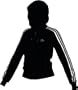 adidas Women's E Fleece Track Top,Black,Small