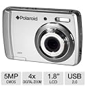 Polaroid CAA-500SC 5MP CMOS Digital Camera with 1.8-Inch LCD Display (Silver)