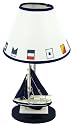 Blue Sailboat Boat Nautical Table Lamp with Shade