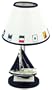 Blue Sailboat Boat Nautical Table Lamp with Shade