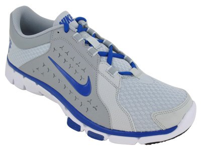 Nike Men's NIKE FLEX SUPREME TR TRAINING SHOES 9 (PURE PLATINUM/GM ROYAL/WLF GREY) On Sale