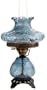 Blue Crackle Tamoshanta Night Light Hurricane Table Lamp