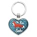 Oh For Fox Sake Funny on Teal Heart Love Metal Keychain Key Chain Ring