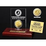NCAA Alabama Crimson Tide 14-Time National Champions Commemorative Gold Coin in Etched Acrylic Display