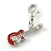 Charms Anhänger Rote Gitarre für Bettelarmband 10603