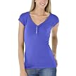 Juniors' Mossimo Supply Co. Double Henley Top - Blue Iris