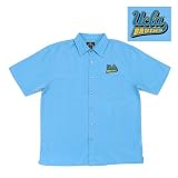 UCLA Bruins NCAA Prevail Button Down Short Sleeve Shirt For Men (NC Blue)
