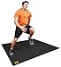Large Exercise Mat 72″ Wide x 72″ Long (6’x6′). 3X Larger Than A Regular Fitness Mat. Durable Rubber Workout Mat. Designed To Use With Home-Based Fitness and CARDIO DVD’s. Durable Enough For Intense Workouts With SHOES. Square36 CARDIO Mat – The BIG Exercise Mat.