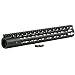 GVN Black Float NSR 15 Inch Handing One-piece Top Rail System KeyMod High Quality Lightest For AR-15 M4 M16 By GVN